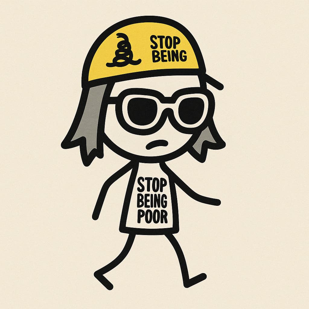 Character with sunglasses